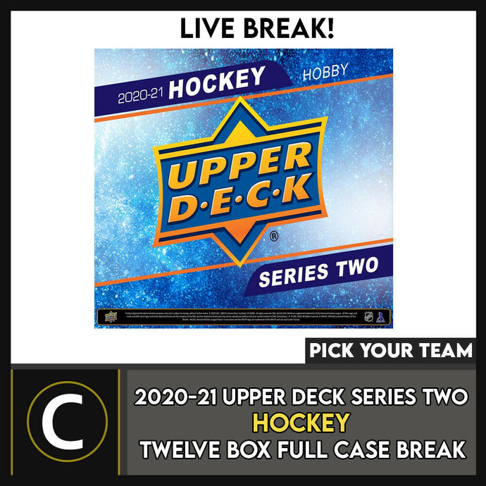 2020-21 UPPER DECK SERIES 2 - 12 BOX (FULL CASE) BREAK #H1192 - PICK YOUR TEAM -