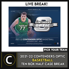 Load image into Gallery viewer, 2021-22 PANINI CONTENDERS OPTIC BASKETBALL 10 BOX BREAK #B877 - PICK YOUR TEAM