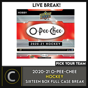 2020-21 O-PEE-CHEE HOCKEY 16 HOBBY BOX (FULL CASE) BREAK #H901 - PICK YOUR TEAM