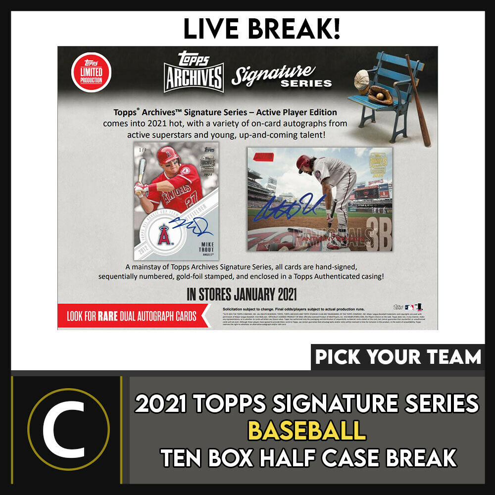 2021 TOPPS ARCHIVES SIGNATURE 10 BOX (HALF CASE) BREAK #A1045