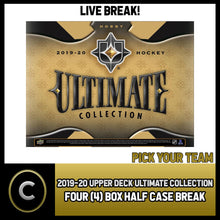 Load image into Gallery viewer, 2019-20 UPPER DECK ULTIMATE HOCKEY 4 BOX HALF CASE BREAK #H1577 - PICK YOUR TEAM
