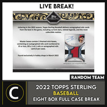 Load image into Gallery viewer, 2022 TOPPS STERLING BASEBALL 8 BOX (FULL CASE) BREAK #A1396 - RANDOM TEAMS