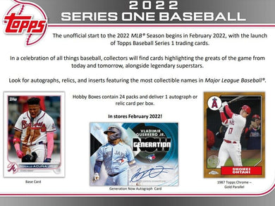 2022 Topps Series 1 Baseball Sealed Hobby Box - Free Shipping