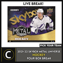 Load image into Gallery viewer, 2021-22 UPPER DECK SKYBOX METAL HOCKEY 4 BOX BREAK #H1586 - PICK YOUR TEAM