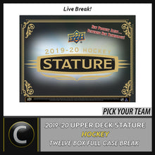 Load image into Gallery viewer, 2019-20 UPPER DECK STATURE HOCKEY 12 BOX FULL CASE BREAK #H1272 - PICK YOUR TEAM