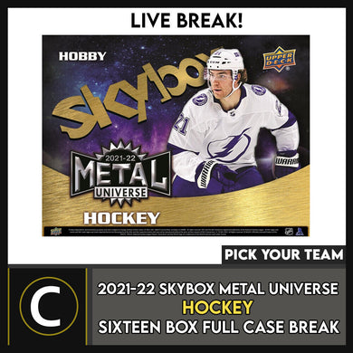 2021-22 UPPER DECK SKYBOX METAL HOCKEY 16 BOX CASE BREAK #H1459 - PICK YOUR TEAM