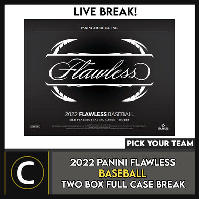 2022 PANINI FLAWLESS BASEBALL 2 BOX (FULL CASE) BREAK #A1656- PICK YOUR TEAM
