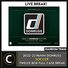 Load image into Gallery viewer, 2022/23 PANINI DONRUSS SOCCER 12 BOX (FULL CASE) BREAK #S305 - RANDOM TEAMS