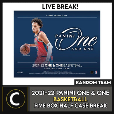 2021-22 PANINI ONE & ONE BASKETBALL 5 BOX (HALF CASE) BREAK #B875 - RANDOM TEAMS