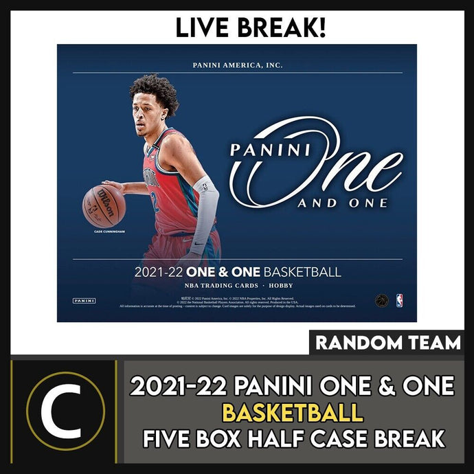 2021-22 PANINI ONE & ONE BASKETBALL 5 BOX (HALF CASE) BREAK #B875