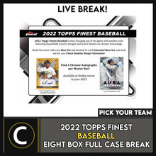 Load image into Gallery viewer, 2022 TOPPS FINEST BASEBALL 8 BOX (FULL CASE) BREAK #A1658 - PICK YOUR TEAM