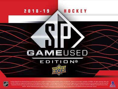 2018-19 Upper Deck SP Game Used Hockey Sealed Hobby Box - Free Shipping
