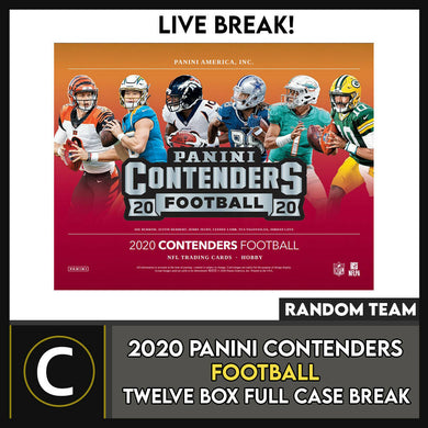 2020 PANINI CONTENDERS FOOTBALL 12 BOX (FULL CASE) BREAK #F640 - RANDOM TEAMS