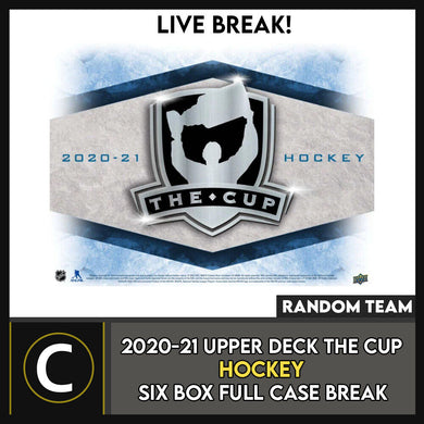 2020-21 UPPER DECK THE CUP HOCKEY 6 BOX (FULL CASE) BREAK #H1523 - RANDOM TEAMS