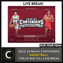 Load image into Gallery viewer, 2022-23 PANINI CONTENDERS BASKETBALL 12 BOX CASE BREAK #B933 - PICK YOUR TEAM