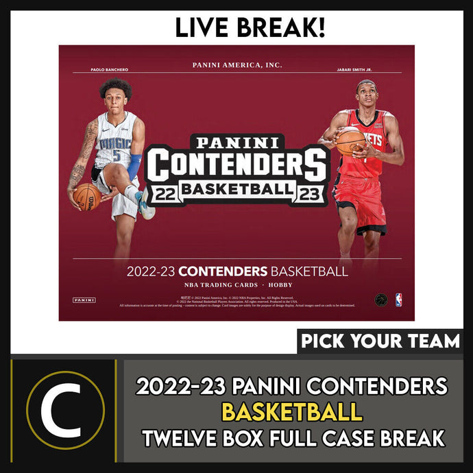 2022-23 PANINI CONTENDERS BASKETBALL 12 BOX CASE BREAK #B933 - PICK YOUR TEAM
