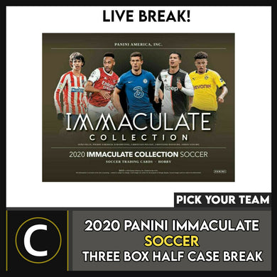 2020 PANINI IMMACULATE SOCCER 3 BOX (HALF CASE) BREAK #S118 - PICK YOUR TEAM