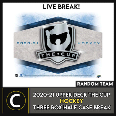 2020-21 UPPER DECK THE CUP HOCKEY 3 BOX (HALF CASE) BREAK #H1660 - RANDOM TEAMS