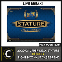 Load image into Gallery viewer, 2020-21 UPPER DECK STATURE 8 BOX (HALF CASE) BREAK #H1584 - PICK YOUR TEAM -